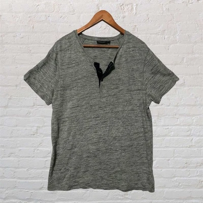 Camisa Henley Marc Anthony Gris Manga Corta Para Hombre Tejido Suave Calce Ajustado Informal XL Foto 1 de 4