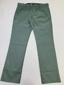 7 Diamonds Pants Performance Parker Straight Fit Stretch Chino 34x32 Green NEW - Picture 1 of 20