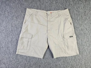 Wrangler Cargo Shorts Men’s 42 Relaxed Fit Khaki Stretch Utility Hiking Workwear - Picture 1 of 11