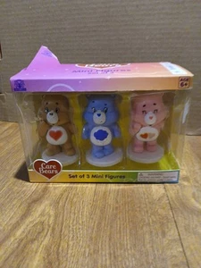 Care Bears Mini Figures Set of 3 Vinyl Figures 3.25 in CultureFly Box Torn - Picture 1 of 3