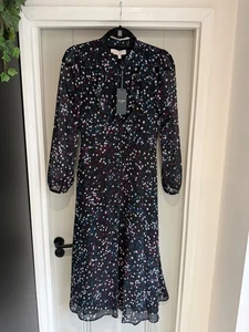 Hobbs Erin Star Print Midi Fit & Flare Dress UK 8 - Picture 1 of 10