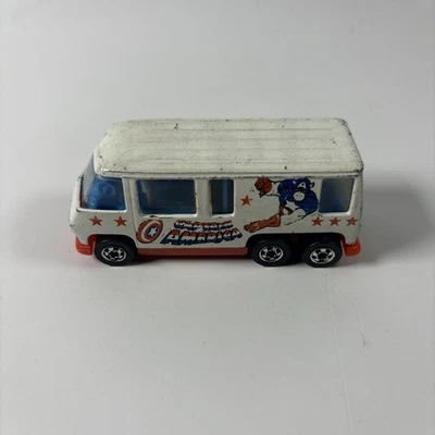 Autocaravana vintage Hot Wheels Scene Machines Capitán América furgoneta BW GMC Foto 1 de 4