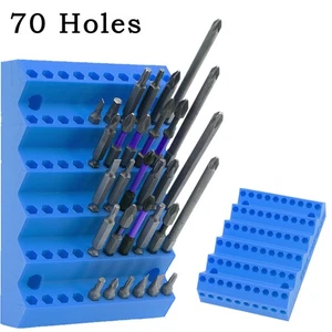 Soporte para brocas de 1/4 pulgada soporte para brocas hexagonales montaje en pared brocas universales estuche azul - Imagen 1 de 8