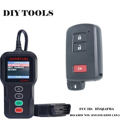 For 2015 2016 2017 2018 2019 2020 Toyota Tacoma Smart Remote Key Fob HYQ14FBA - Image 1 of 4