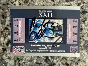 Neal Olkewicz Signed WASHINGTON REDSKINS Card Super Bowl XXII - Picture 1 of 1