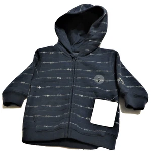 Nueva Chaqueta con Capucha ROOTS Talla 3-6 M Azul Danielle Lentequilla Mangas Largas Cierre con Cremallera - Imagen 1 de 5