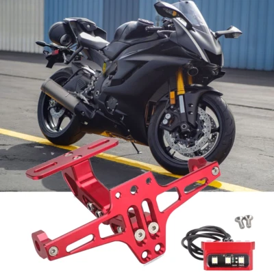 Suporte de placa de licença CNC para motocicleta compatível com 1999-2018 Yamaha YZF-R6 2017 - Imagem 1 de 4