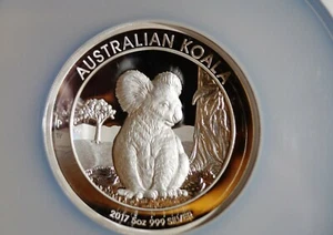 2017 AUSTRALIA 5 OZ SILVER KOALA NGC PF 70 UC HIGH RELIEF COA NUMBER FOUR!!! - Picture 1 of 9