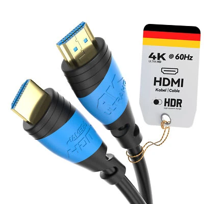 HDMI Kabel 2.0 4K U-HD High-Speed 3D Ethernet 2160p 1080p Full-HD ARC HDR CEC  - Bild 1 von 4