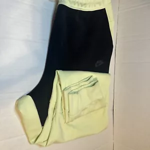 Nike Sportswear Tech Fleece Men’s Size ———2XL ——-Lime Ice Black Jogger Pants - Picture 1 of 5