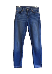 7 For All Mankind USA Women's the Ankle Skinny Blue Jeans SZ 26 EXCELLENT - Picture 1 of 3