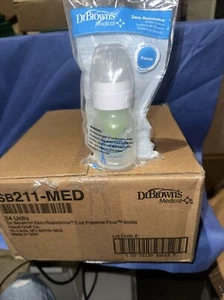 Dr.Brown's Medical Zero Resistance Bottle System Preemie 4 oz Case Of 24 - Picture 1 of 2