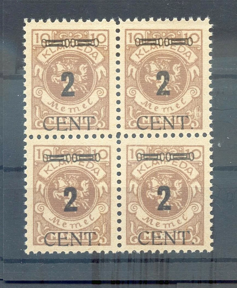Bloque de cuatro Memel 183 MNH como nuevo (R1476 Foto 1 de 1