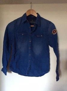 Boys Ligh Denim Long Sleeve Shirt Scotch Shrunk 10 Years Old - Picture 1 of 12