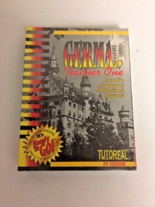 New Sealed Tutoreal German Teacher One 1 PC Version Learn Language Diskette DOS - Picture 1 of 2
