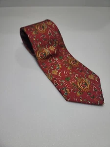 Salvatore Ferragamo Fruits print Design Red Men Silk Tie Made in Italy - Picture 1 of 11