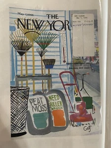 Vintage ‘The New Yorker' Magazine May. 6, 1966 Cover Only Artwork By Getz - Picture 1 of 8