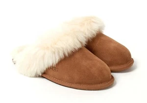 New w Box Women's Shoes UGG Brand 1122750 Scuff Sis Comfy Soft Slippers Chestnut - Picture 1 of 4