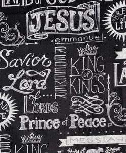 FAT QUARTERS CHRISTIAN SAVIOR PRAISE WORD LAMB OGOD KING O KINGS JESUS CHRIST - Picture 1 of 5