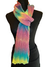 OBD Handmade, Hand Knit, Chevron Rainbow Dress Scarf