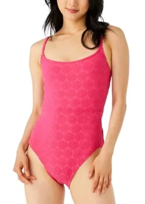 Kate Spade X6425 Seashell Burnout Lencería Tanque Una Pieza Traje de Baño, Rose Jam, M Foto 1 de 4