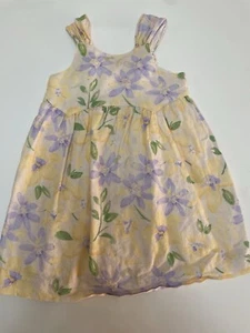 Zara Girls Kids Size 5 Years Yellow Flowers Dress - Picture 1 of 6