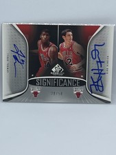 KIRK H/T THOMAS  2006-07 UD SP GAME USED SIGNIFICANCE DUAL AUTOGRAPH AUTO #28/50