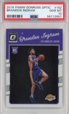 Graded 2016-17 Panini Donruss Optic Brandon Ingram #152 Rookie RC Basketball Car