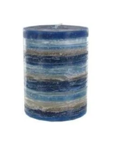Harvest Nights Blue Pillar Candle - Picture 1 of 1