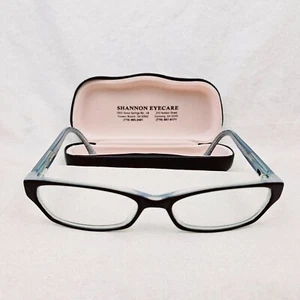 Nicole Miller Collection Passport Eyeglasses Black & Clear W/ Decorative Temples - Picture 1 of 8
