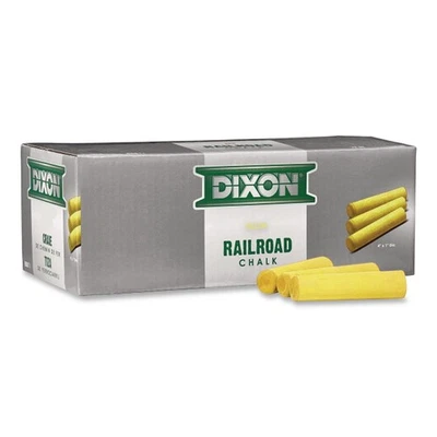 Dixon 88813 4" x 1" Dia Railroad Crayon Chalk - Yellow (72/BX) New