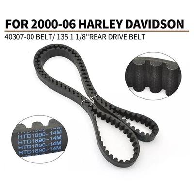 Rear Drive Belt 135 Tooth 1-1/8" For Harley FLST Heritage Fatboy Deluxe 40307-00 — 第 1/4 张图片
