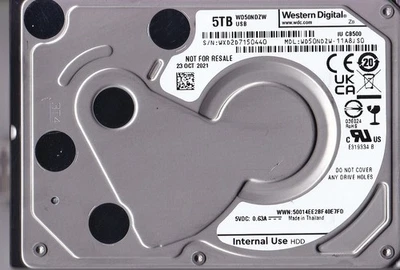 WD50NDZW-11A8JS0 TAILANDIA s/n: WXD2D7 OCT/2021 5TB USB 3.0 2.5" Western Digital Foto 1 de 4