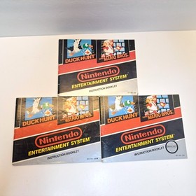 3 Varianti di Nintendo NES Super Mario Bros & Duck Hunt Manuale, SOLO Manuali 