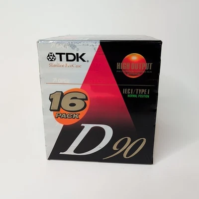 Paquete de 16 cintas de casete de audio de posición normal TDK D-90 IECI/tipo 1 de alta salida Foto 1 de 4