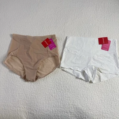 Лот из двух SPANX женщин один Boyshort | бриф желтовато-коричневый | размер средний новый - Изображение 1 из 4