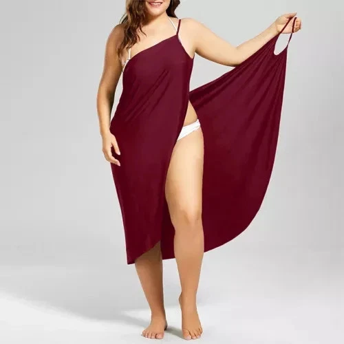 NEU Übergröße Damen Bademode Bikini Sommer Strandkleid Wickeltuch - Bild 1 von 1