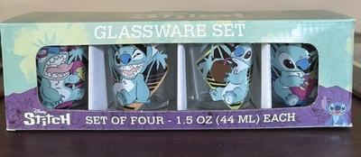 Juego de 4 mini vasos de chupito Disney Lilo & Stitch STITCH 1,5 OZ NUEVO Foto 1 de 4