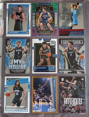 Orlando Magic 39 Card Lot: Banchero, Wagner, O'Neal, Hardaway, Anthony, Gordon  - Image 1 of 4
