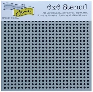 Small Polka Dots Circle Grid Stencil 6" Painting Design Art Template Crafters - Picture 1 of 1