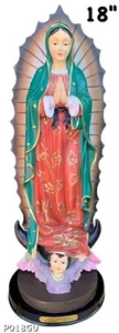 Estatua Nuestra Señora de Guadalupe 18" Virgen María Católica Virgen de Guadalupe Nueva - Imagen 1 de 3