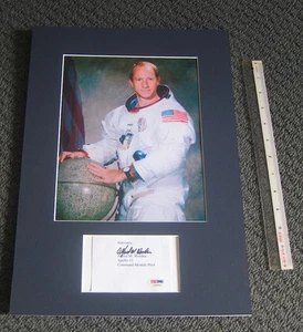 AL WORDEN APOLLO XV AUTOGRAPH & MATTE PHOTO DISPLAY PSA - Picture 1 of 3