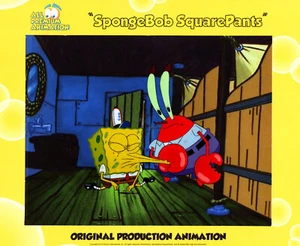 WOW BEIDE ÜBEREINSTIMMEND! Spongebob Production CEL #8541 "KARATE CHOPPER" - Bild 1 von 4