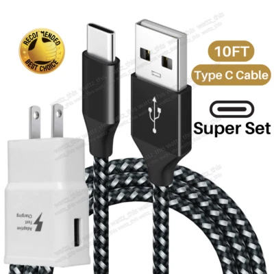 Fast Charging Charger Adapter USB Type C Cable For Samsung Galaxy S8 S9 Note 8 9 - Image 1 of 4