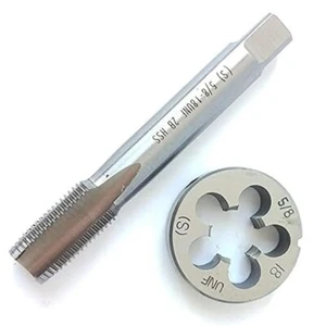 5/8-18 HSS Tap And Die ,UNC Machine Thread Tap And Round Thread Die Right Hand - Picture 1 of 4