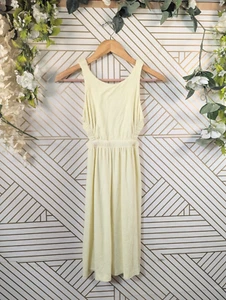 Zara Pale Butter Yellow Terry Cloth Girls Size 8 Swim Midi Coverup Dress - Picture 1 of 5