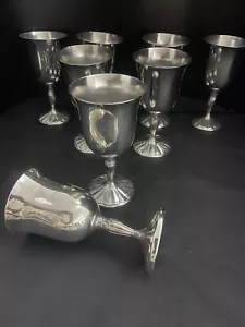 (8) International Silver Co Weinkelche 6" hoch EUC ungetrübt - Bild 1 von 19