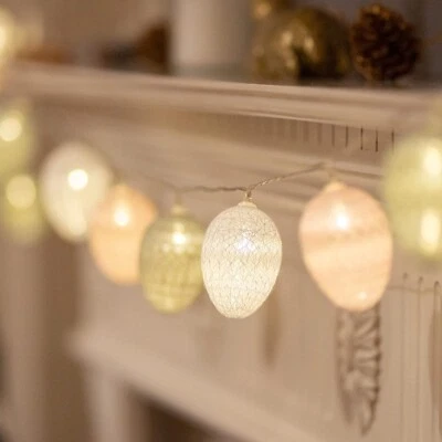 10 LED Easter Egg Fairy String Light – Warm White Indoor Home Decoration Battery - Image 1 of 4