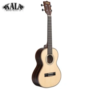 Kala KA-SSEBY-T Solid Spruce Top Striped Ebony Tenor Ukulele w/ Aquila Strings - Picture 1 of 4