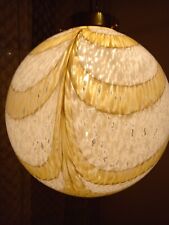 Lampadario globo murano Ø40cm maculato ambra vintage globe chandelier lustre 70'
